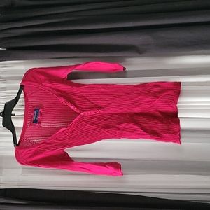 Magenta button up sweater
